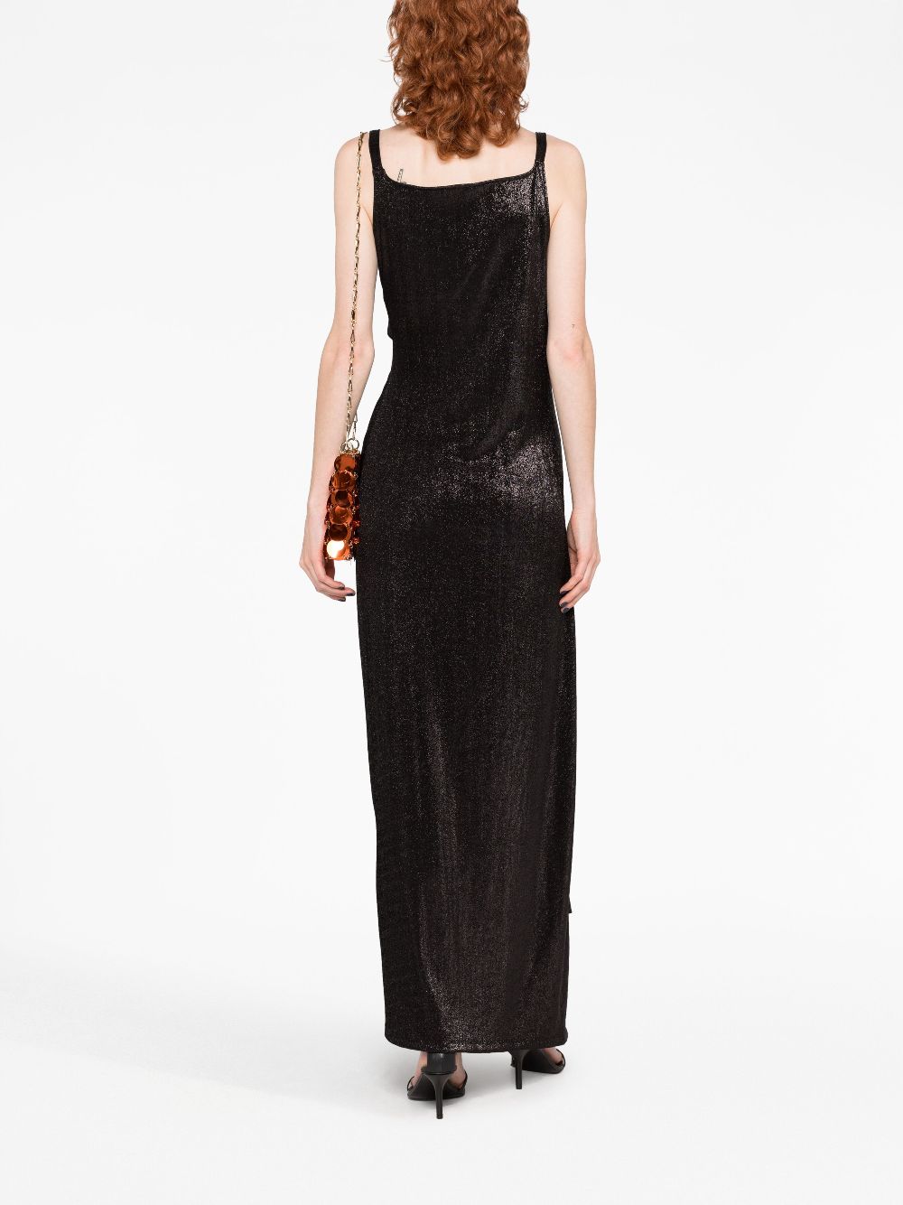 Buy quality cheap products Rabanne stud-detailed metallic maxi dress Women