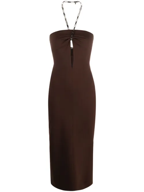 Robe mi-longue à dos-nu - The Attico - Modalova