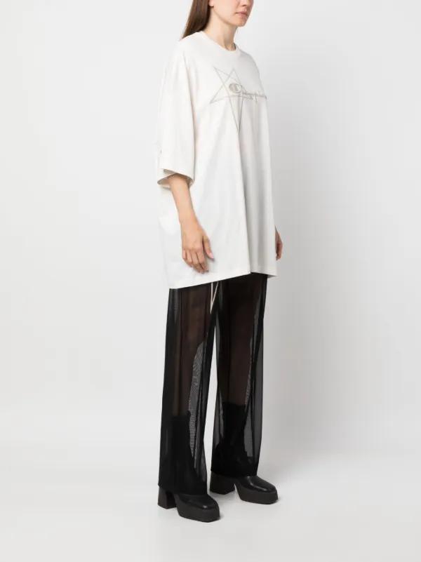 Rick Owens X Champion ロゴ Tシャツ | ニュートラル | FARFETCH JP