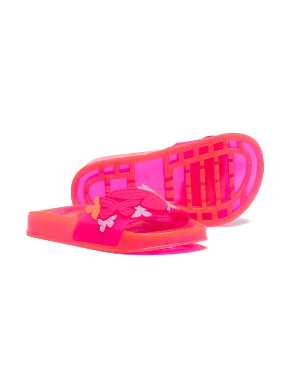 Shop Sophia Webster Mini Butterfly Jelly Slides In Pink
