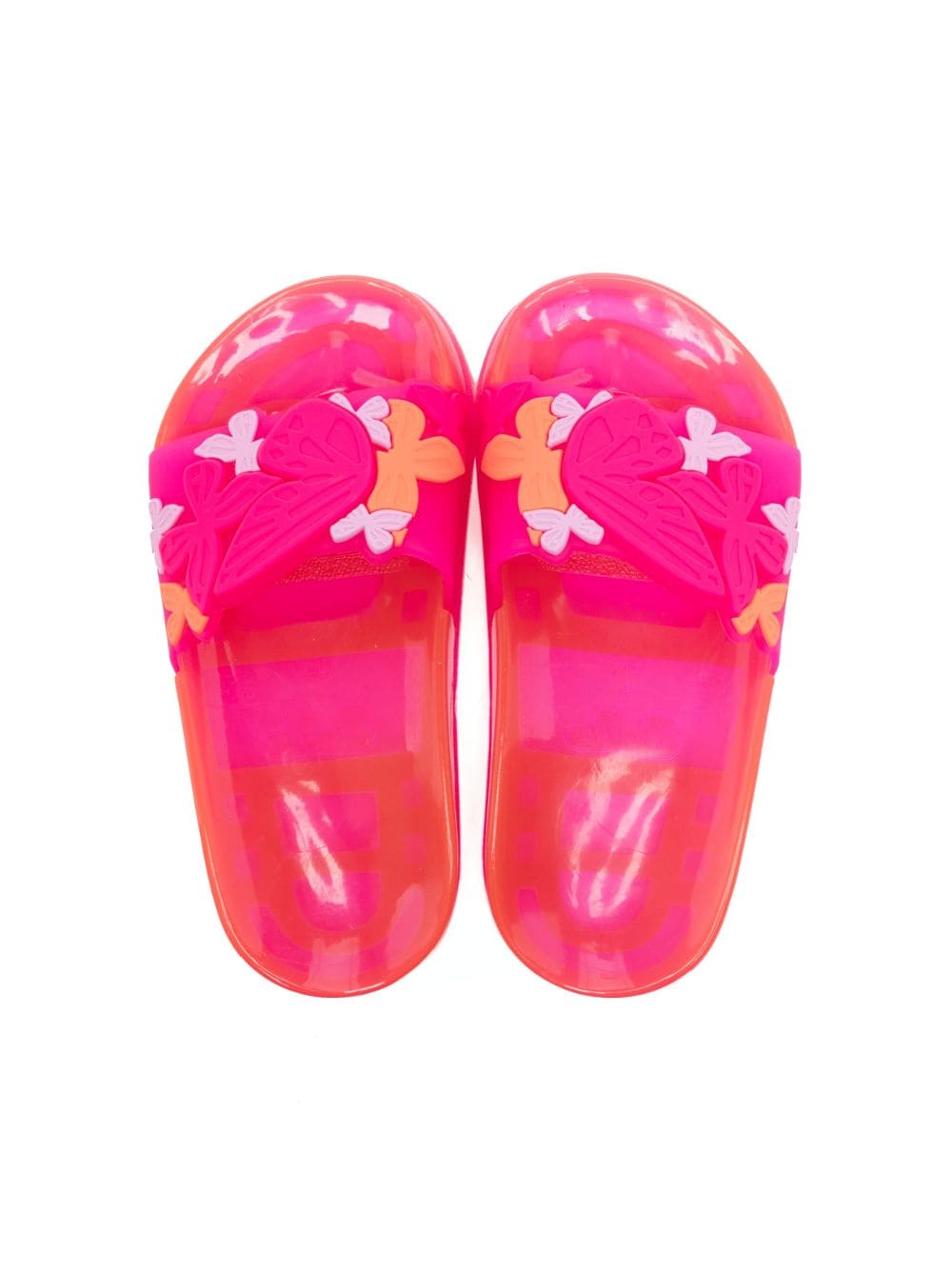 Shop Sophia Webster Mini Butterfly Jelly Slides In Pink