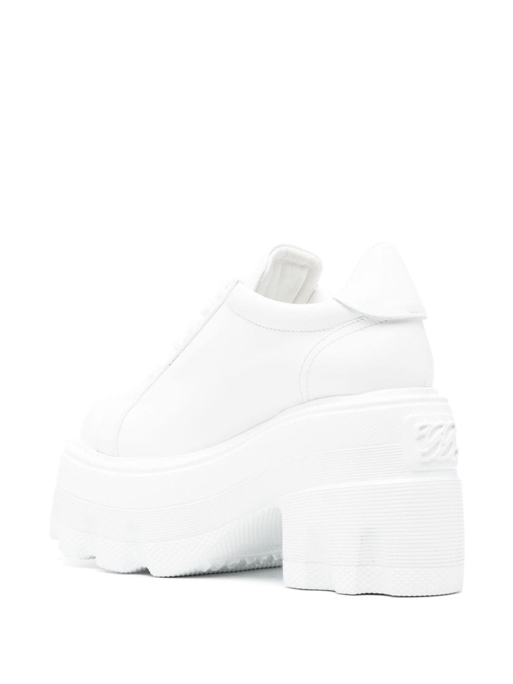 Shop Casadei Maxxxi 100mm Low-top Sneakers In White