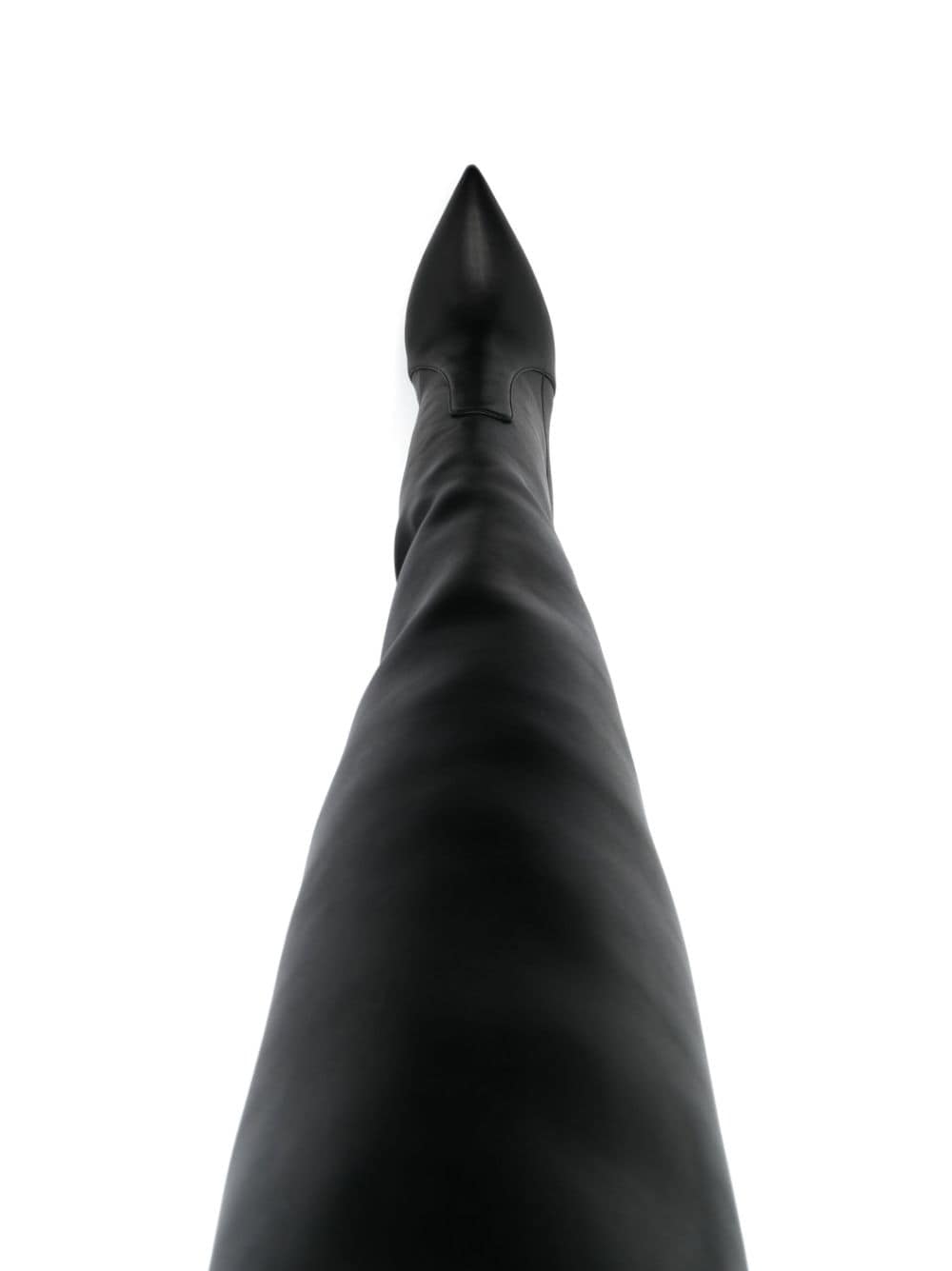 Shop Casadei Blade 100mm Thigh-high Boots In Black