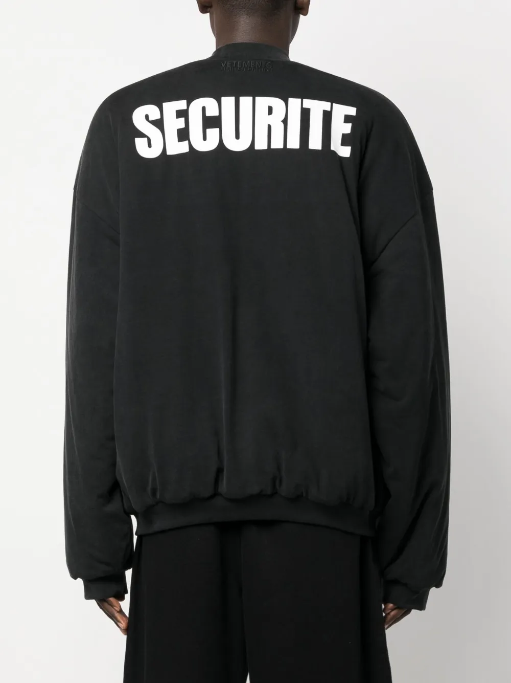 VETEMENTS Bomberjack met tekst Zwart
