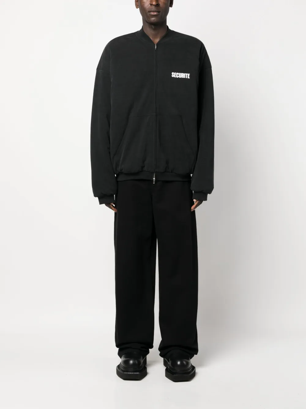 VETEMENTS slogan-print cotton bomber jacket | Bomber Jackets | Image 2