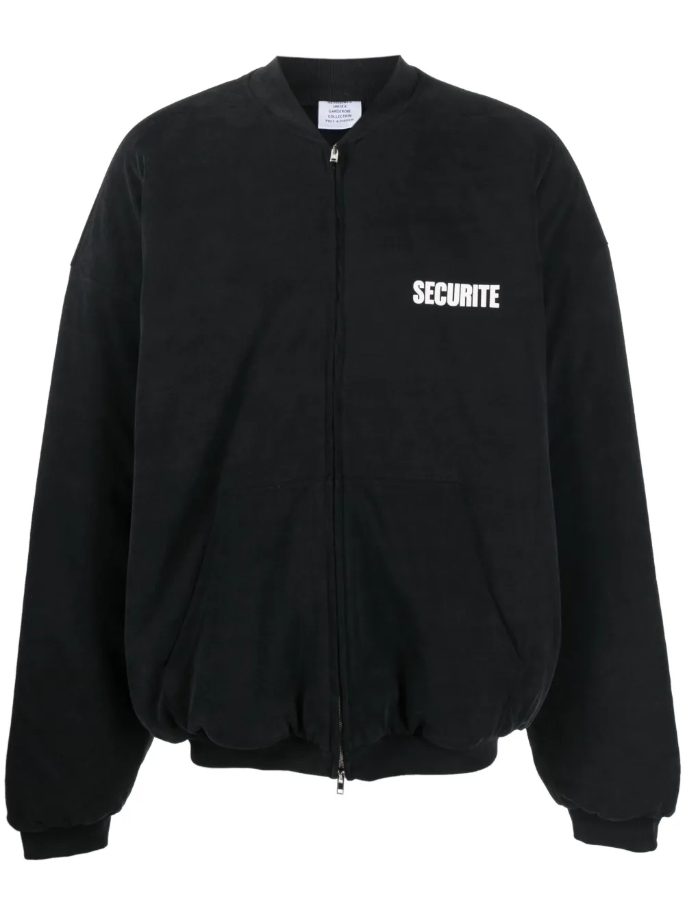 VETEMENTS Bomberjack met tekst Zwart