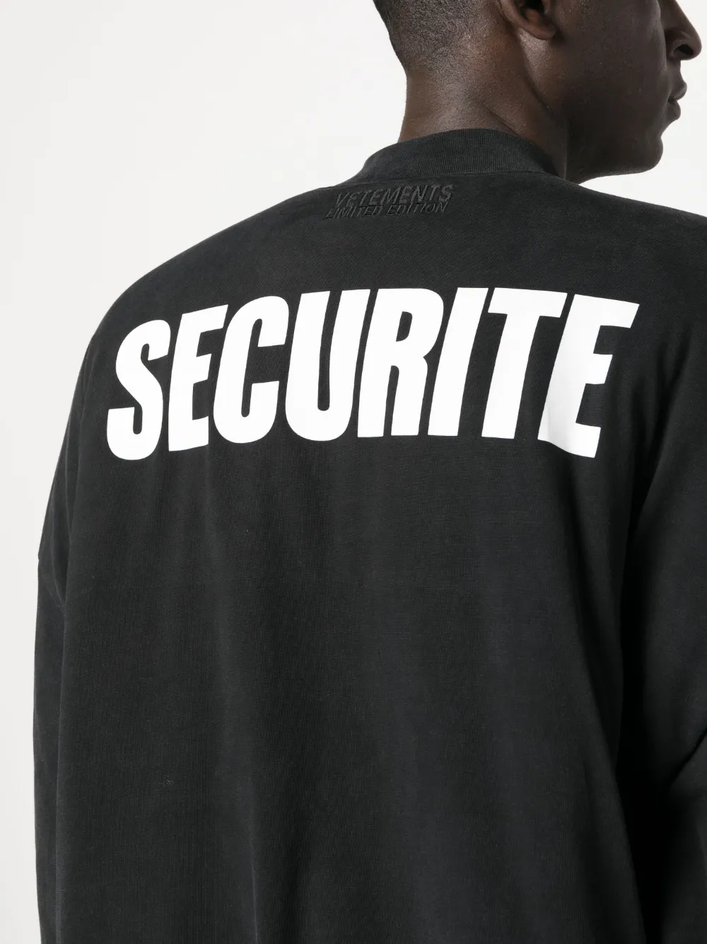 VETEMENTS Bomberjack met tekst Zwart