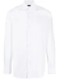 Barba spread-collar cotton shirt - White