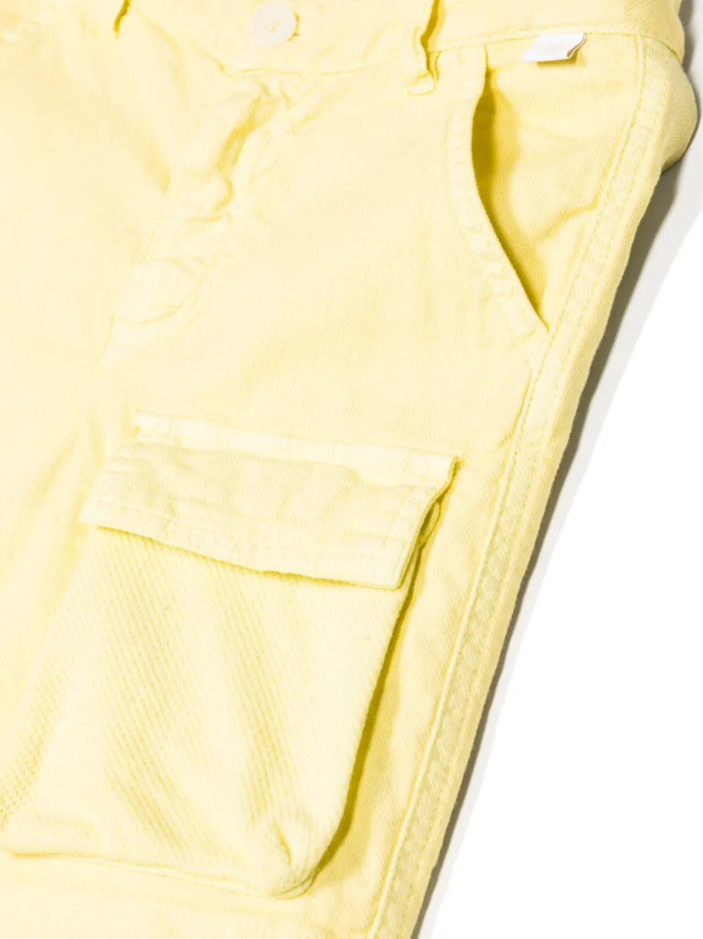 Il Gufo Elasticated-waist Stretch-cotton Shorts In Yellow