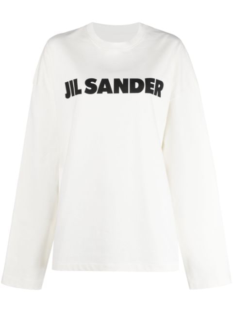 Jil Sander sweatshirt med logotyp