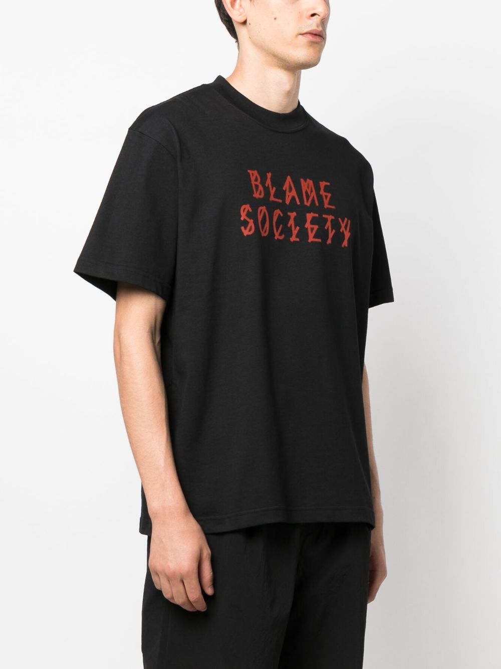 Shop 44 Label Group Graphic-print Cotton T-shirt In Black