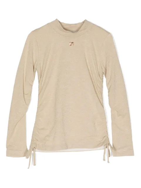 Dolce & Gabbana Kids ruched drawstring top