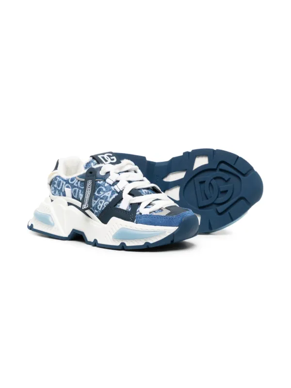 Dolce & Gabbana Kids logo-print Sneakers | Blue | FARFETCH