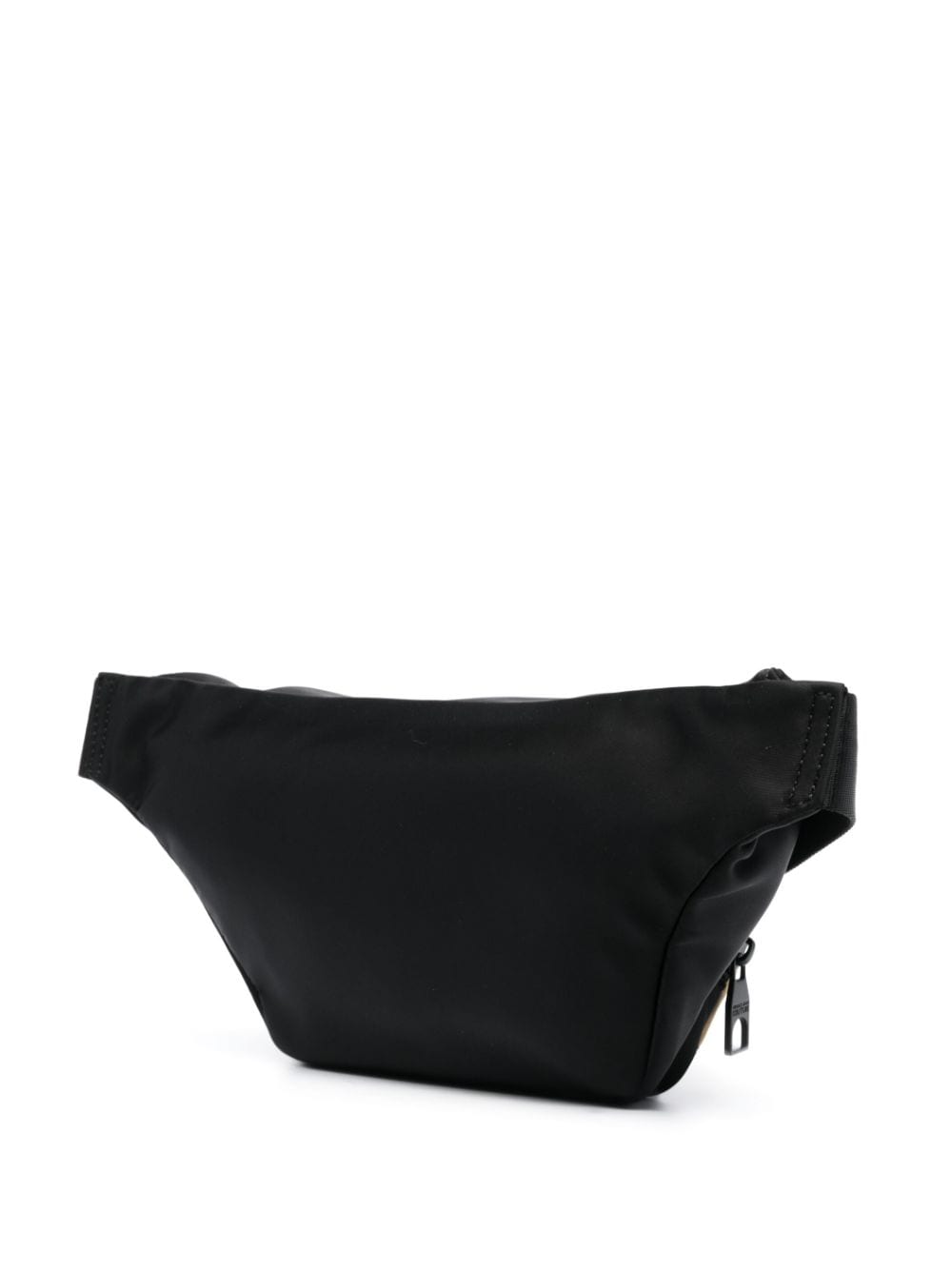 Shop Versace Jeans Couture Logo-print Zip-fastening Belt Bag In Black