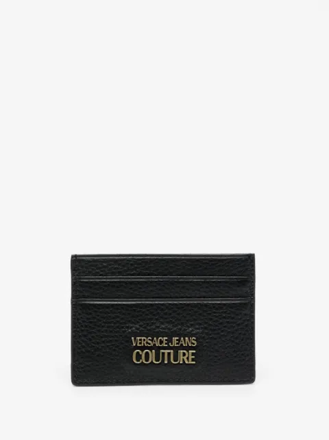 Versace Jeans Couture logo-plaque leather cardholder
