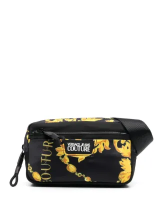 Versace Jeans Couture Chain Couture print Belt Bag Black FARFETCH UK