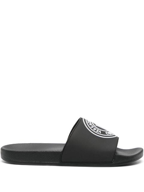 Versace Jeans Couture logo-embossed slip-on slides