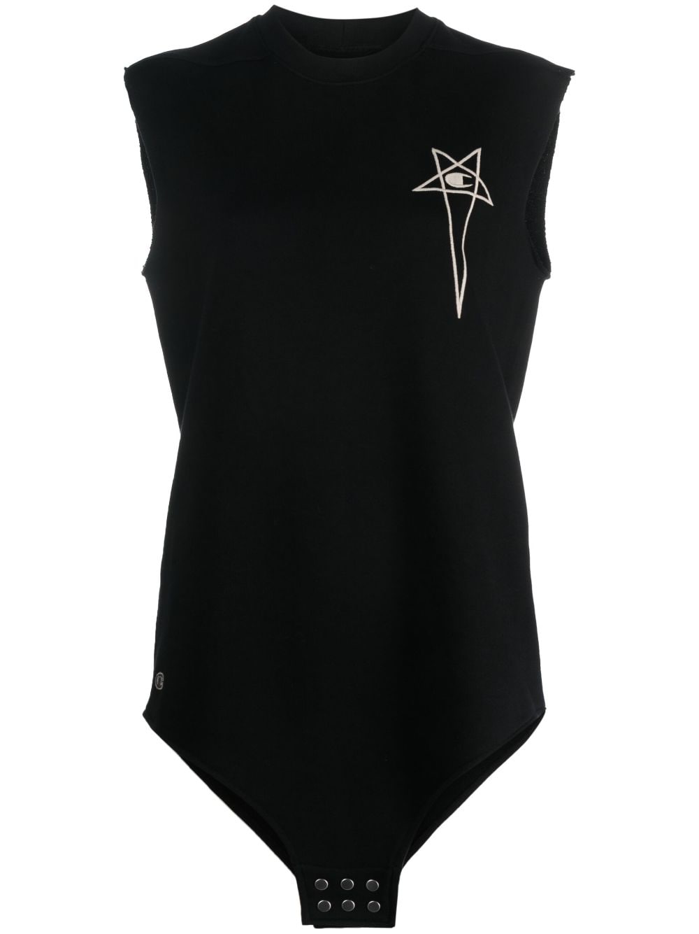 logo-embroidered cotton tank top