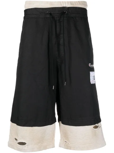 Maison MIHARA YASUHIRO bermudas a capas con cordones en la pretina