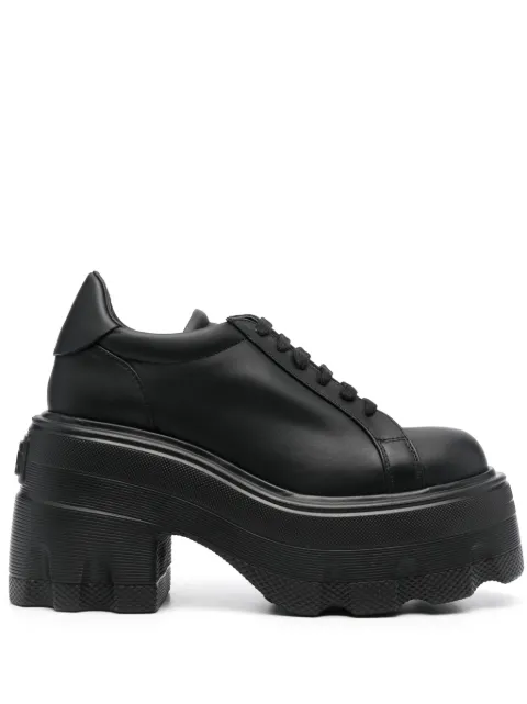 Casadei 110mm high-heel leather sneakers 