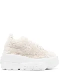 Casadei 80mm low-top fleece sneakers - Neutrals