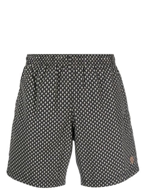 skull-print swim shorts