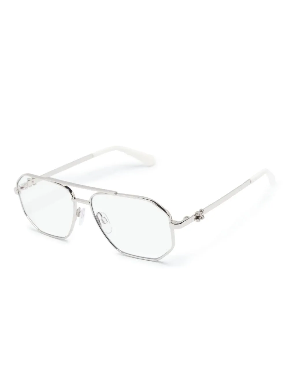 Off-White Eyewear pilot-frame clear glasses | Men | Image 2
