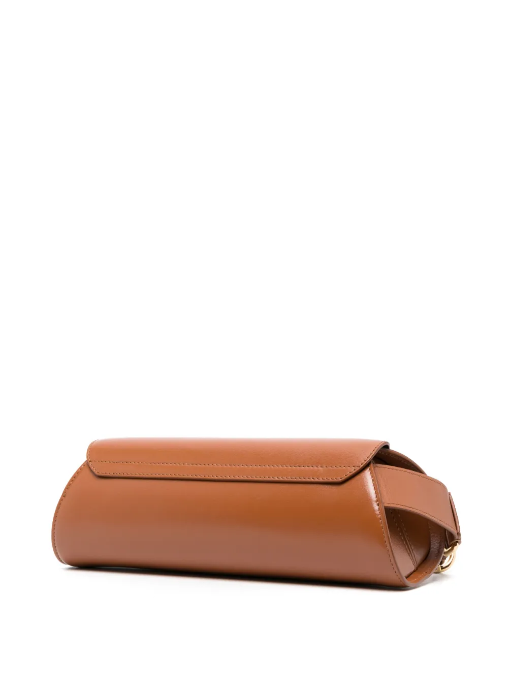 Jil Sander Small Cannolo Shoulder Bag In Brown