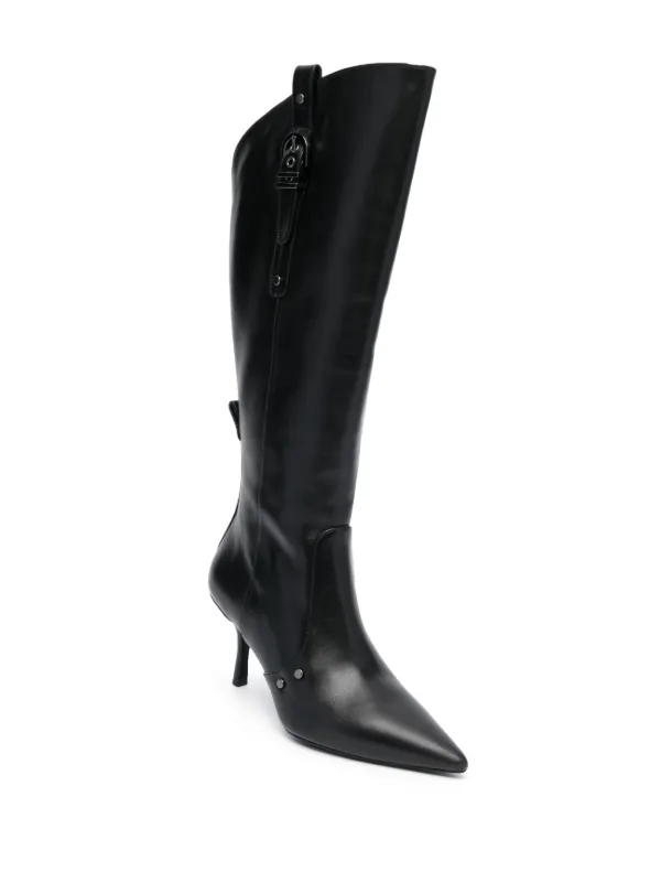 Stuart Weitzman サイハイ レザーブーツ | ブラック | FARFETCH JP Stuart Weitzman サイハイ レザーブーツ | ブラック | FARFETCH JP