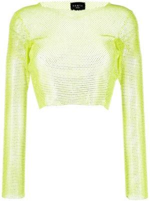 Santa Brands feather-trimmed Crop Top - Farfetch