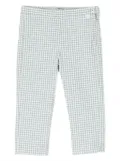 Il Gufo gingham check-pattern cotton-blend trousers - Blue