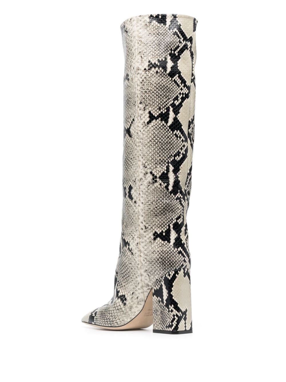 Shop Paris Texas Python-print 120mm Boots In Neutrals