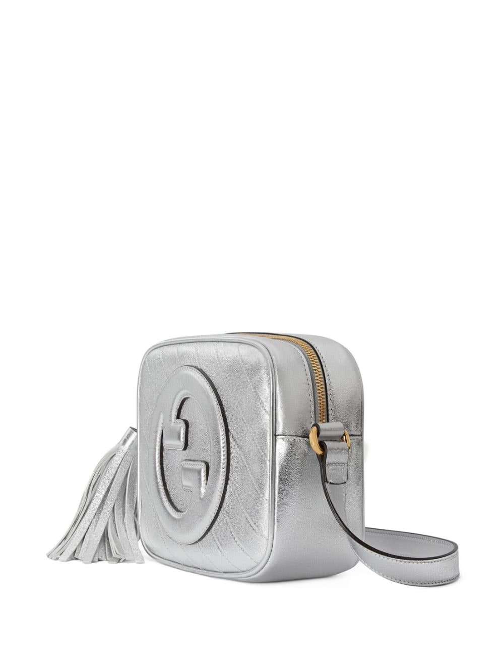 Shop Gucci Small Blondie Shoulder Bag In Silver