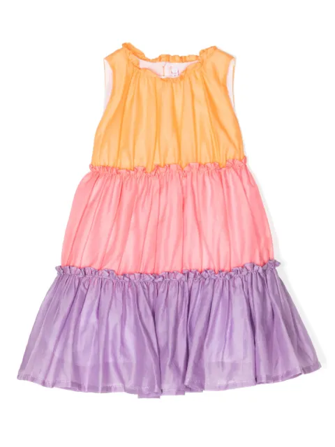 Il Gufo vestido acampanado con paneles