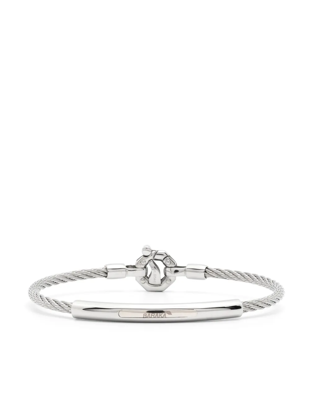 Barakà 菱纹细节绳结链式手链 | 银色 | Image 1