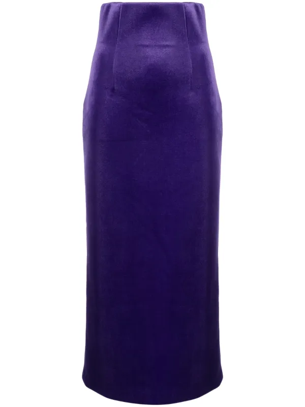 Velvet midi pencil outlet skirt