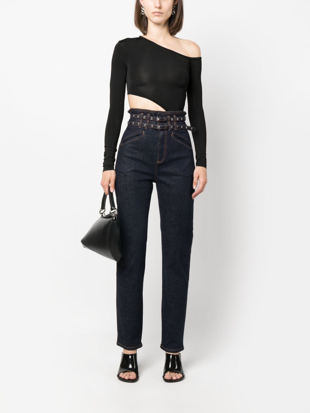 Philosophy Di Lorenzo Serafini belted straight-leg jeans - Blauw