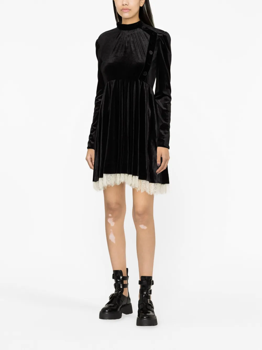 Philosophy Di Lorenzo Serafini Geplooide midi-jurk - Zwart
