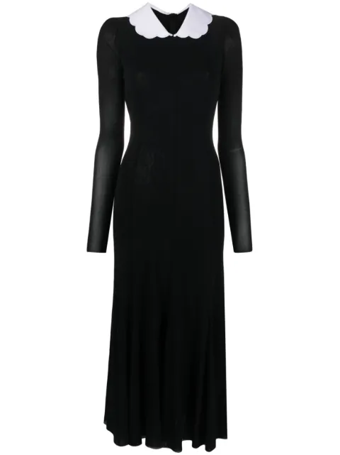 Philosophy Di Lorenzo Serafini scalloped-collar long-sleeve maxi dress