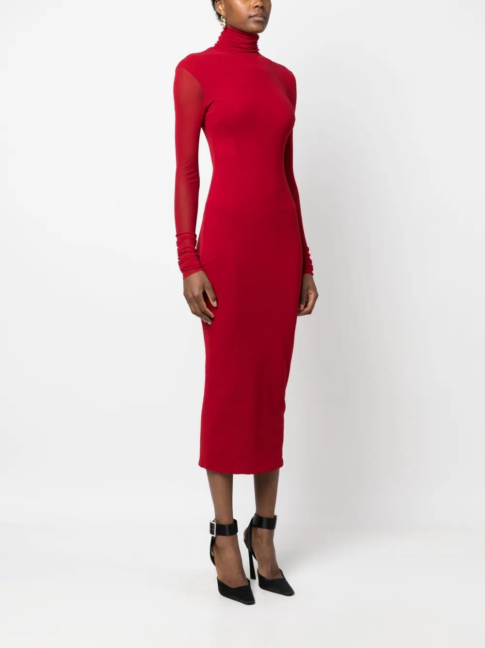 Philosophy Di Lorenzo Serafini Maxi-jurk met lange mouwen Rood