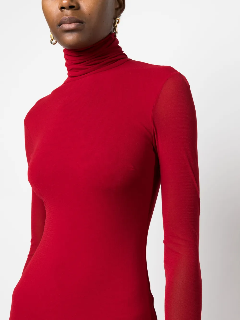 Philosophy Di Lorenzo Serafini Maxi-jurk met lange mouwen Rood