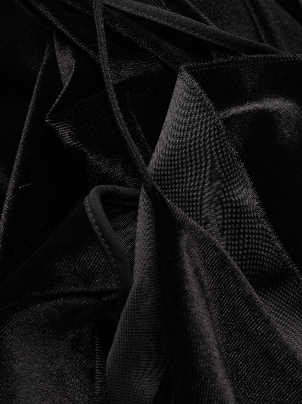 Shop Philosophy Di Lorenzo Serafini Cowl-neck Velvet Long Dress In Black