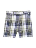 Il Gufo check-pattern cotton shorts - Blue