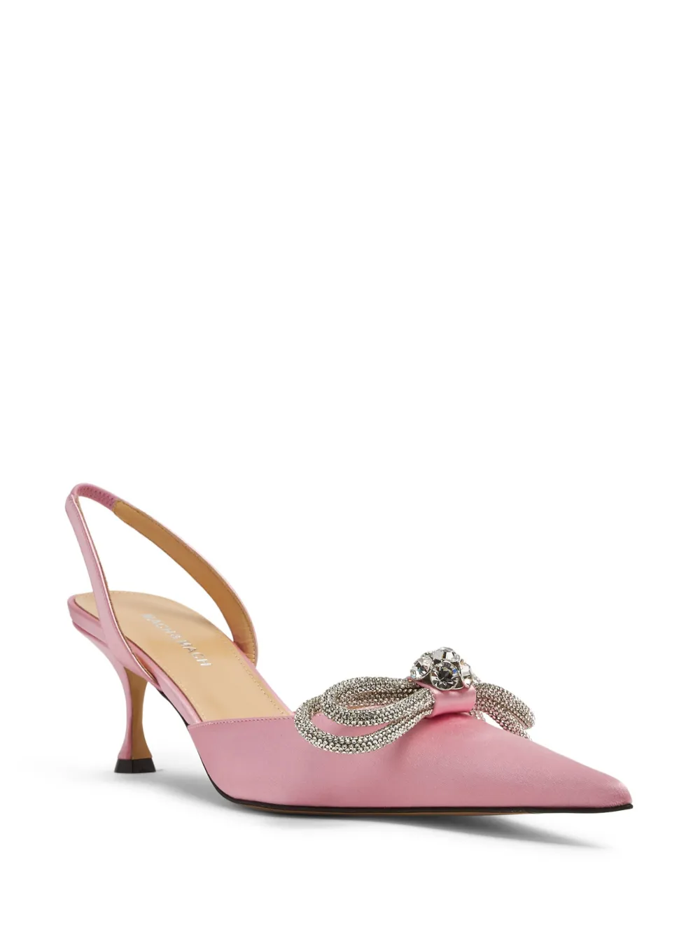 Shop Mach & Mach Crystal-embellished Bow-detail Pumps In Pink