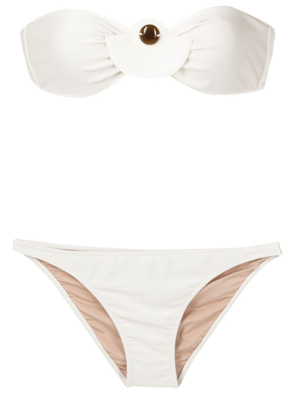 Adriana Degreas Appliqué-detail Bikini In White