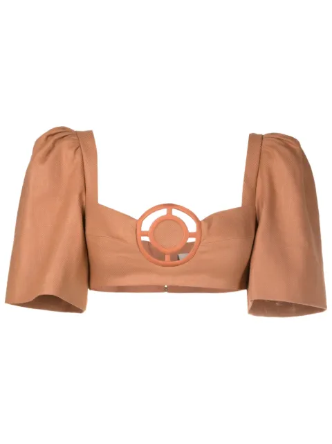 Adriana Degreas Blusa cropped com bordado