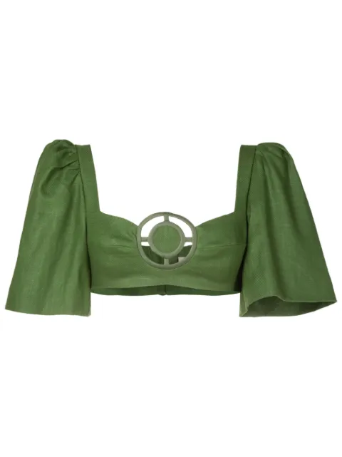 Adriana Degreas Blusa cropped com bordado