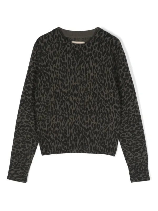 White leopard hotsell print jumper