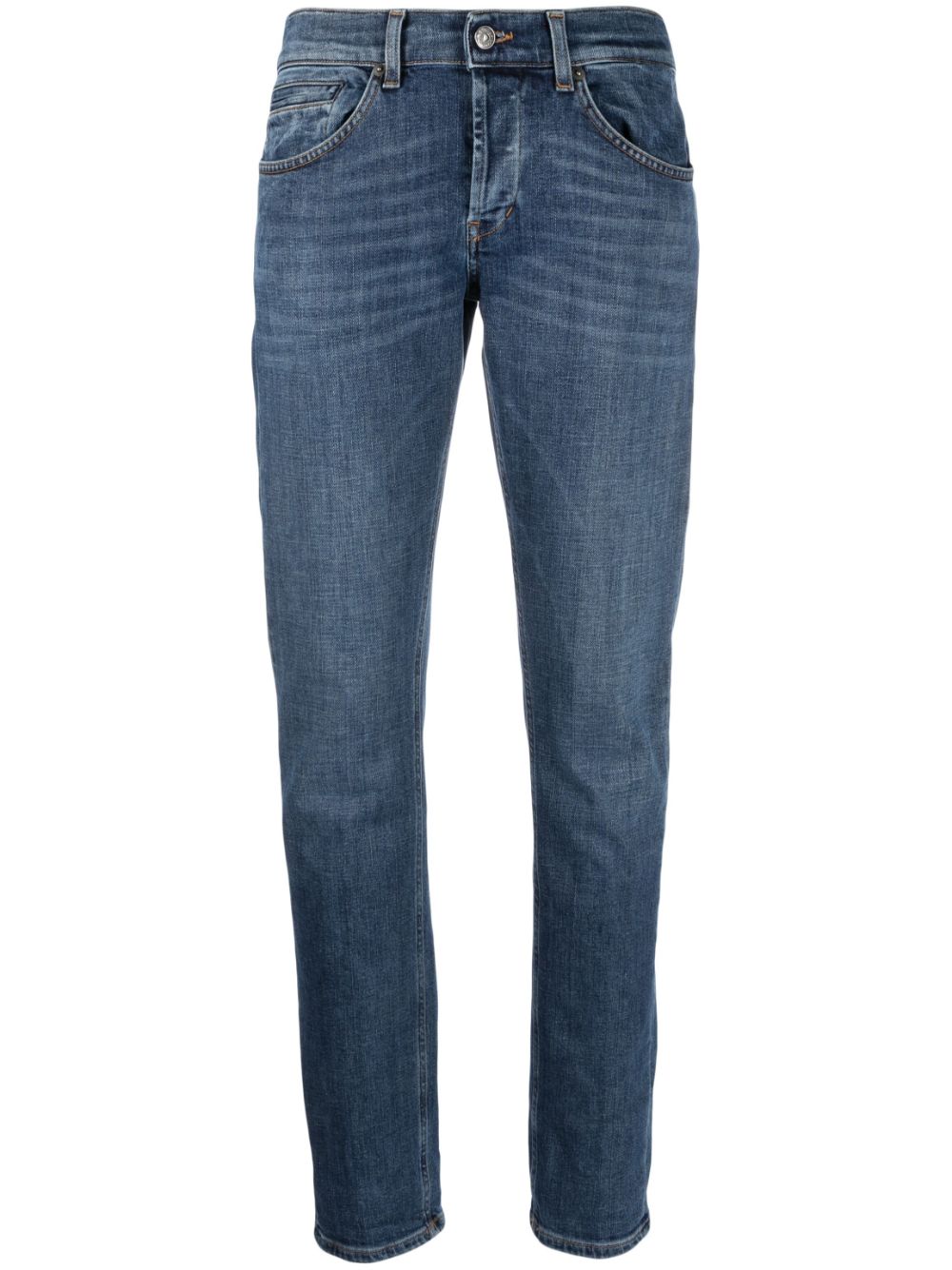 Shop Dondup Slim-cut Low-rise Jeans In Blue