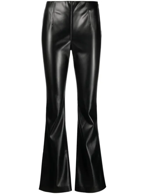 Pantalon en cuir artificiel à coupe évasée - Philosophy Di Lorenzo Serafini - Modalova